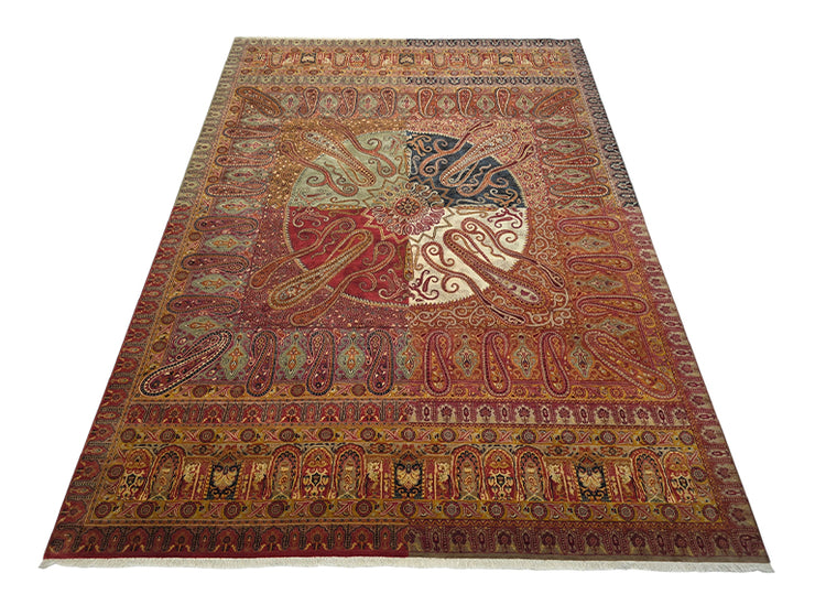 Jamavar Patchwork Hand-knotted Rug