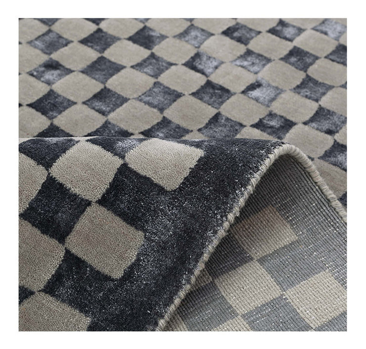 Checkmate Mocha Hand-Woven Rug