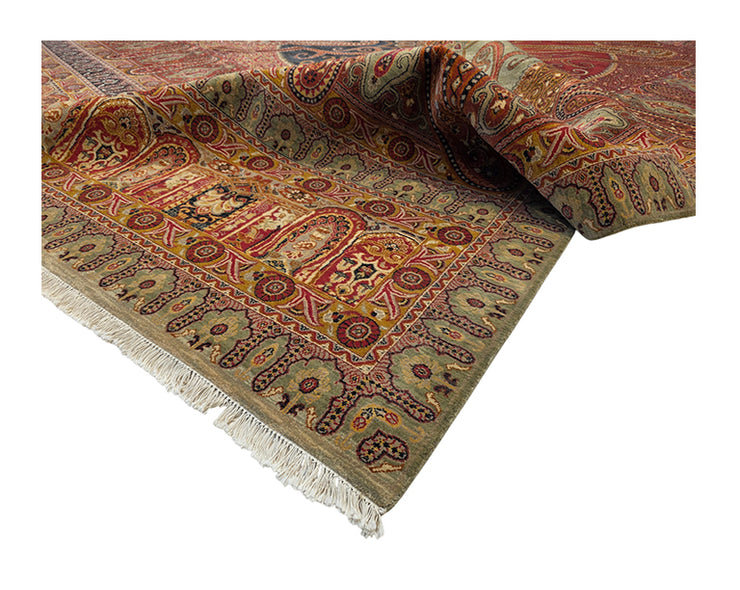 Jamavar Patchwork Hand-knotted Rug
