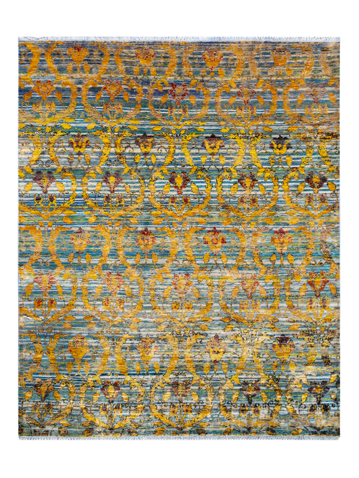 Tuscan Yellow Hand-knotted Rug