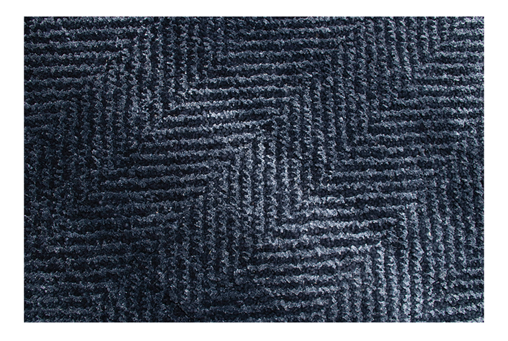 Midnight Chevron Hand-knotted Rug