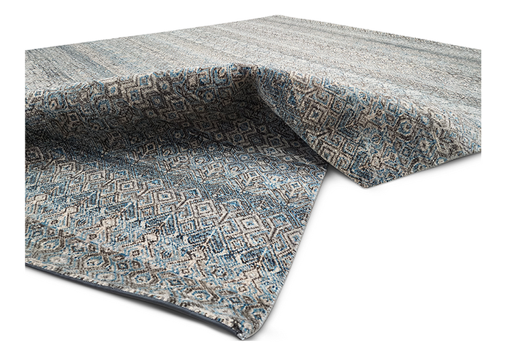 Ikkat Grass Hand-knotted Rug